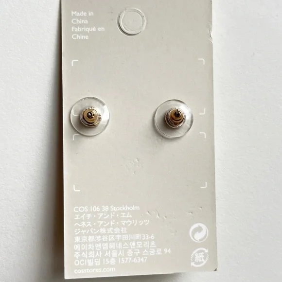 COS Pink Bow Pearl Earrings - Picture 3 of 3